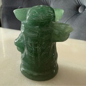 Green Aventurine Grogu (the child) from Mandalorian Carving